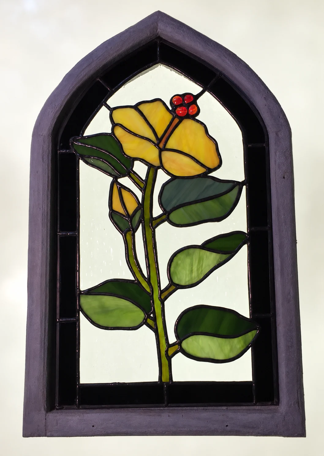 Yellow rose arched panel
