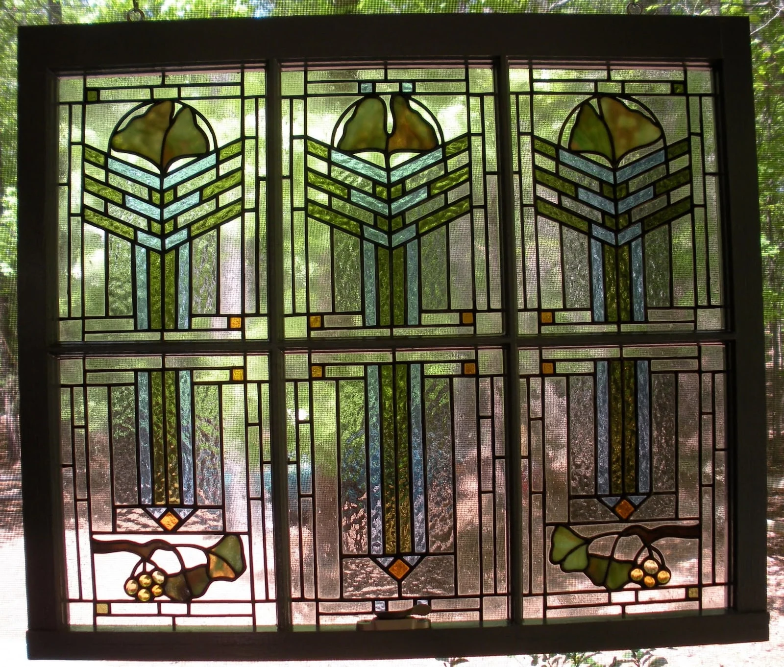 Ginkgo geometric panel — original photograph